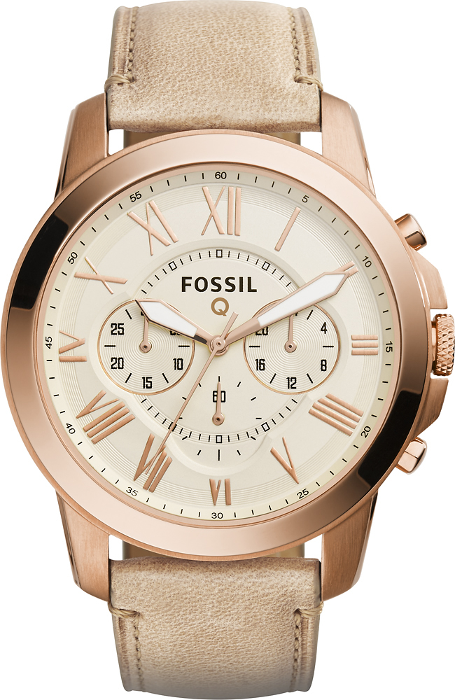 Buy: Fossil Q Grant Gen 1 Chronograph Smartwatch 44mm Stainless Steel Rose gold FTW10021