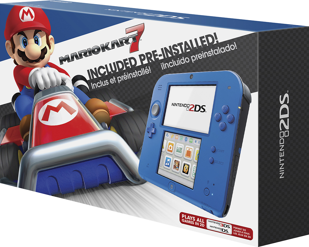 Best Buy: Nintendo 2DS Electric Blue 2 with Mario Kart 7 Electric 