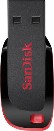 Front. SanDisk - Cruzer 64GB USB 2.0 Flash Drive - Black/Red.