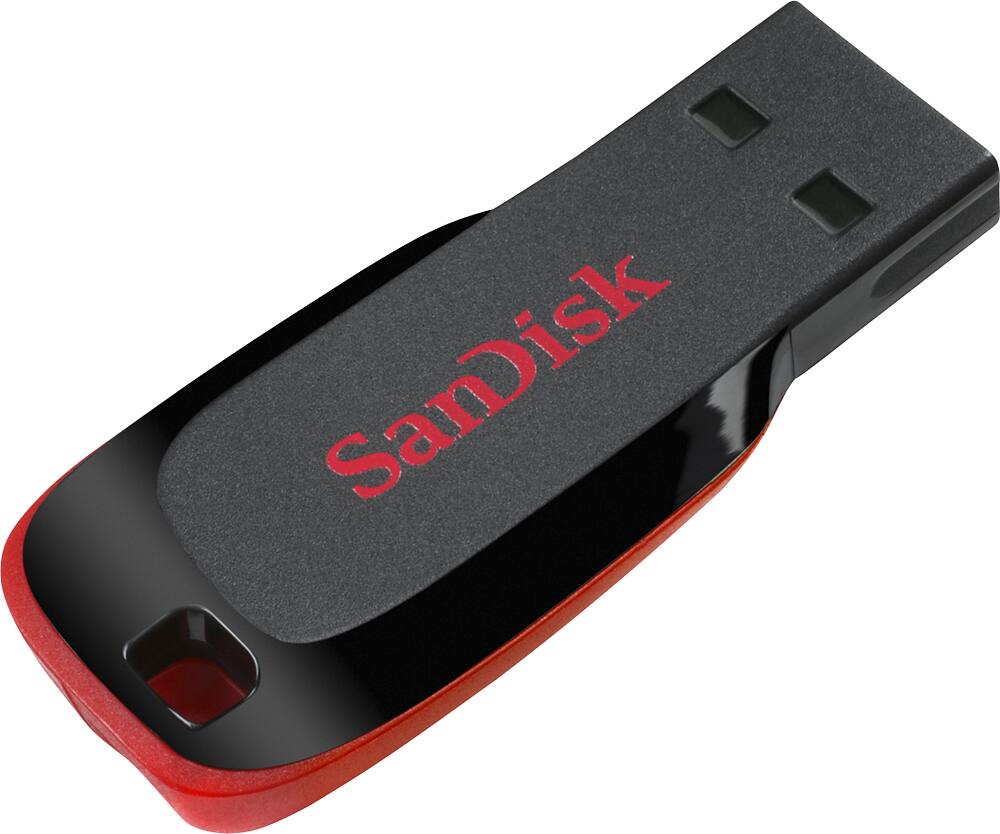 Alt View 11. SanDisk - Cruzer 128GB USB Flash Drive - Black/Red.