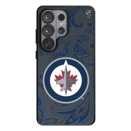 Keyscaper - NHL - Winnipeg Jets Paisley Galaxy Magnetic Bump Case - S25 Ultra - Black