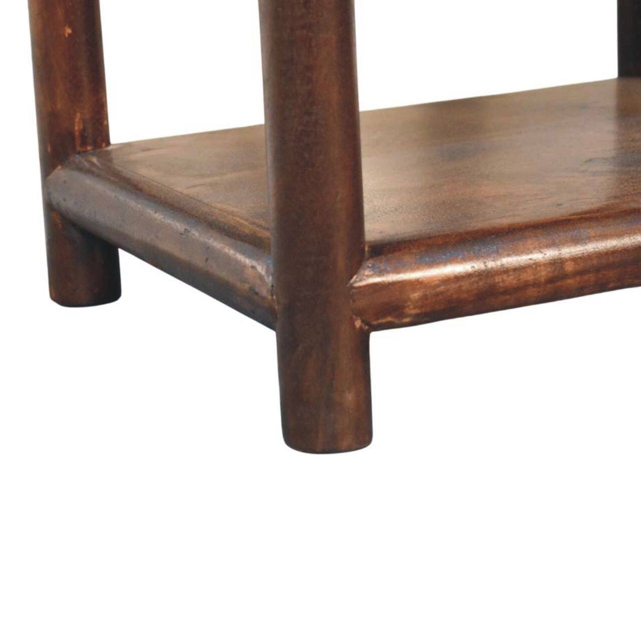 Alt View 4. Artisan Furniture - Artisan Furniture Solid Wood California Walnut Open Bedside, 1 Drawer and Shelf, Brown - Brown.