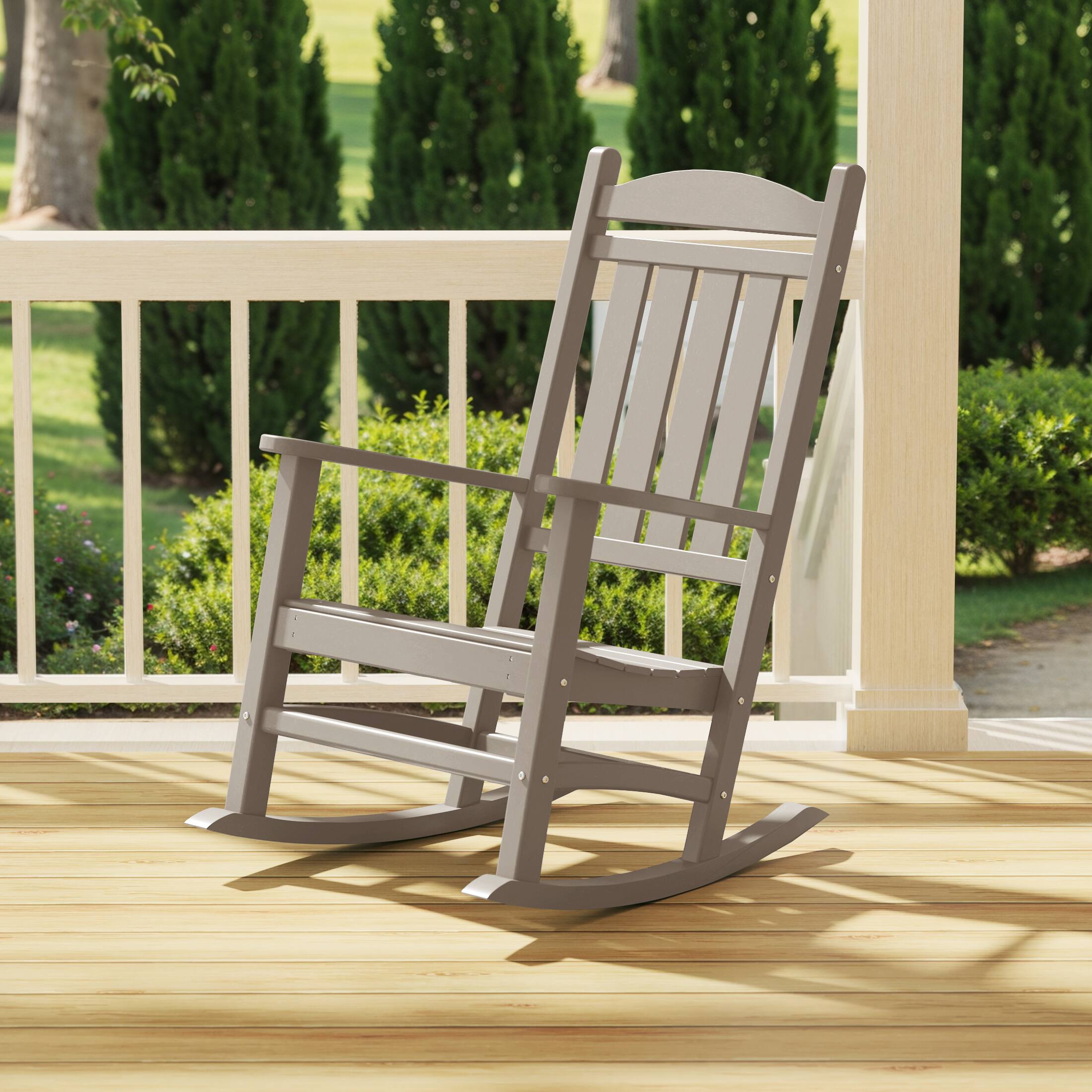 Angle. WestinTrends - WestinTrends Malibu Outdoor / Patio rocking chair - Weathered Wood.