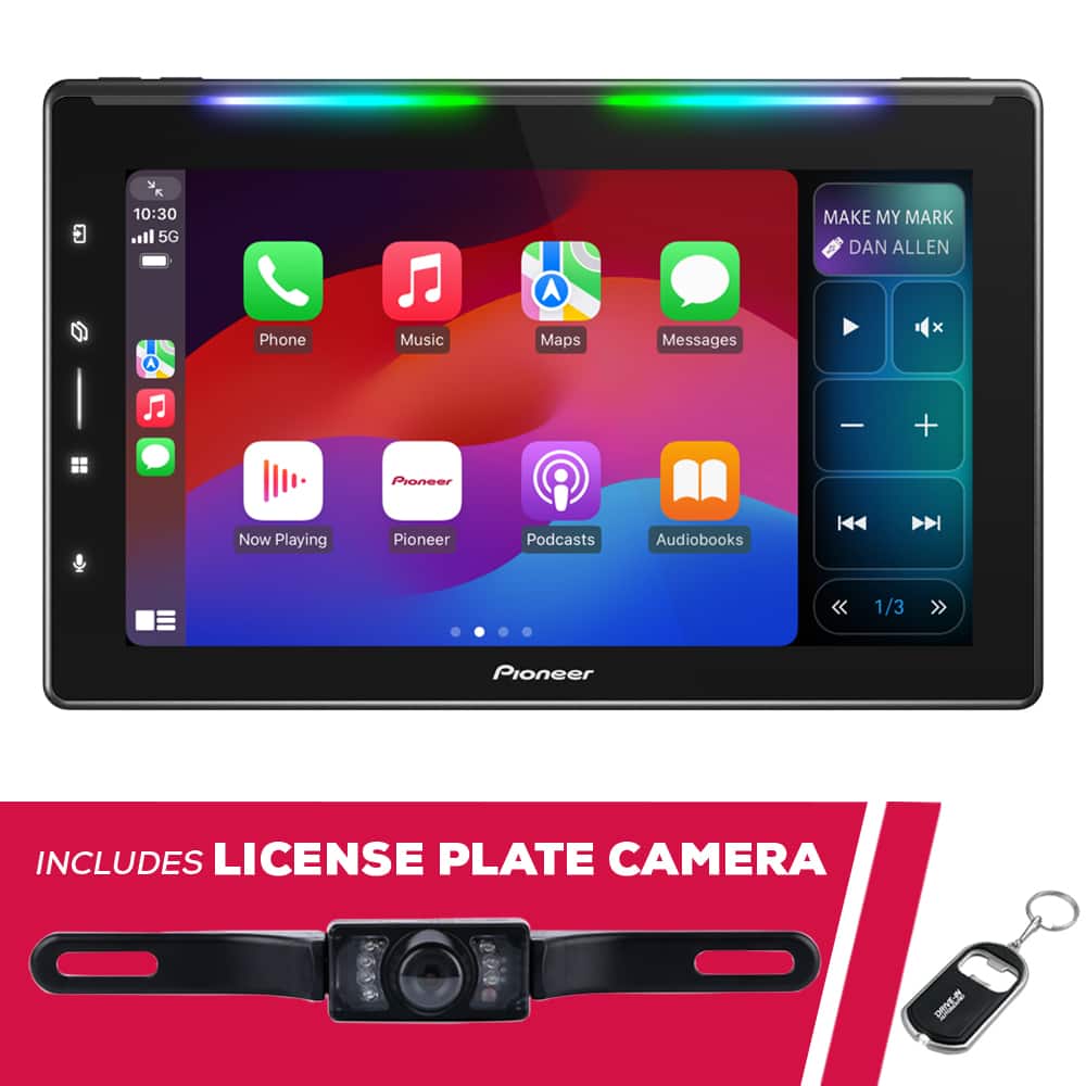 Pioneer - DMH-WT6000NEX 10.1" 1-DIN Multimedia with License Plate Camera
