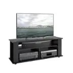 Front. CorLiving - Bakersfield TV Stand, For TVs up to 55" - Ravenwood Black.