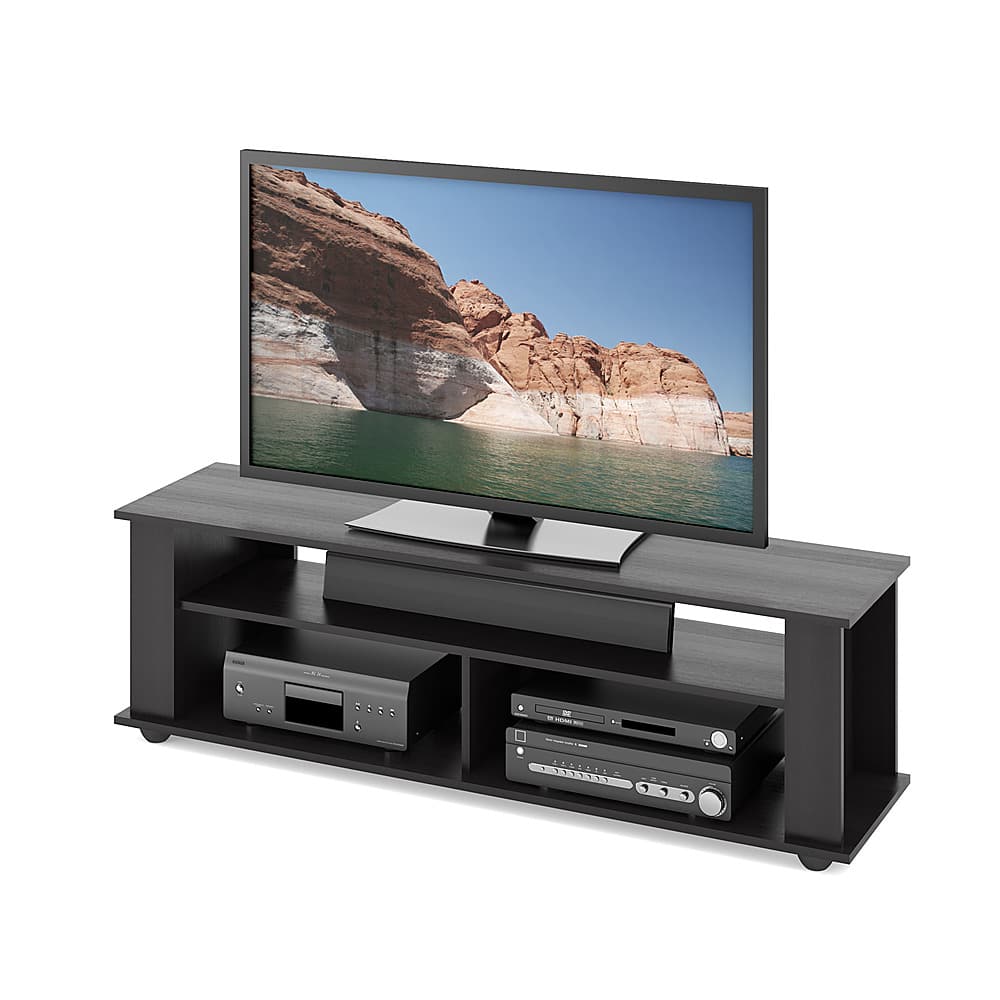 Alt View 11. CorLiving - Bakersfield Black Wooden TV Stand, for TVs up to 75" - Ravenwood Black.