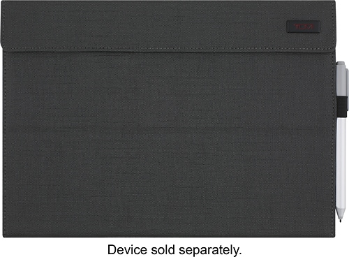 Tumi - Aston Wrap Folio Case for Microsoft Surface Pro 3 and Pro 4 - Elve Earl Gray - Larger Front