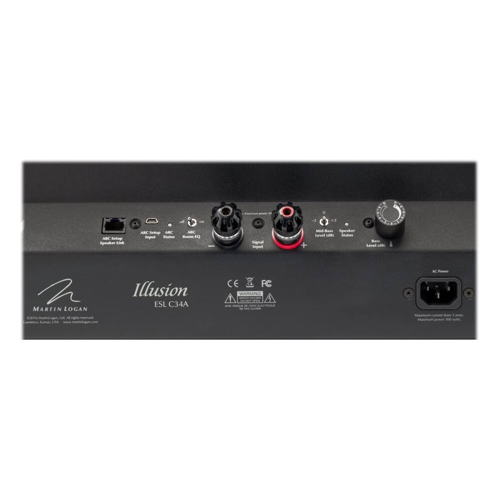 Alt View 13. MartinLogan - Illusion 3-Way Floor Center-Channel Speaker - Gloss Black.