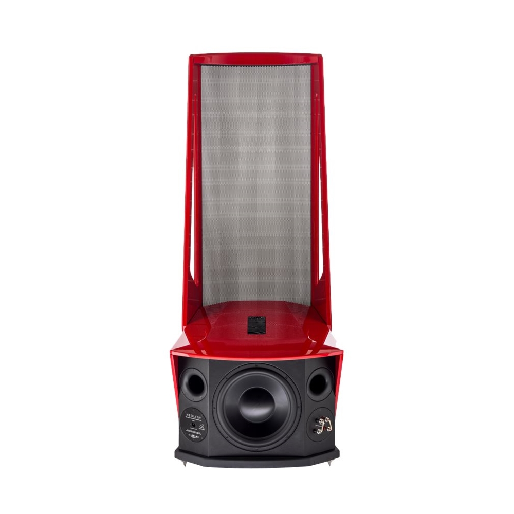 Back View: MartinLogan - Neolith 15" Passive 3-Way Floor Speaker (Each) - Rosso fuoco