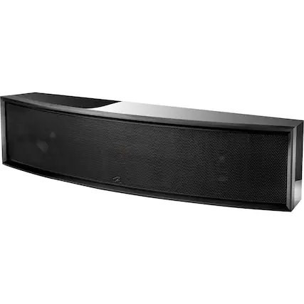 Angle. MartinLogan - Focus Dual 6-1/2" Passive 3-Way Center-Channel Speaker - Dark cherry.
