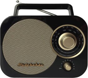 Studebaker - Portable AM/FM Radio - Gold/Black - Front_Zoom