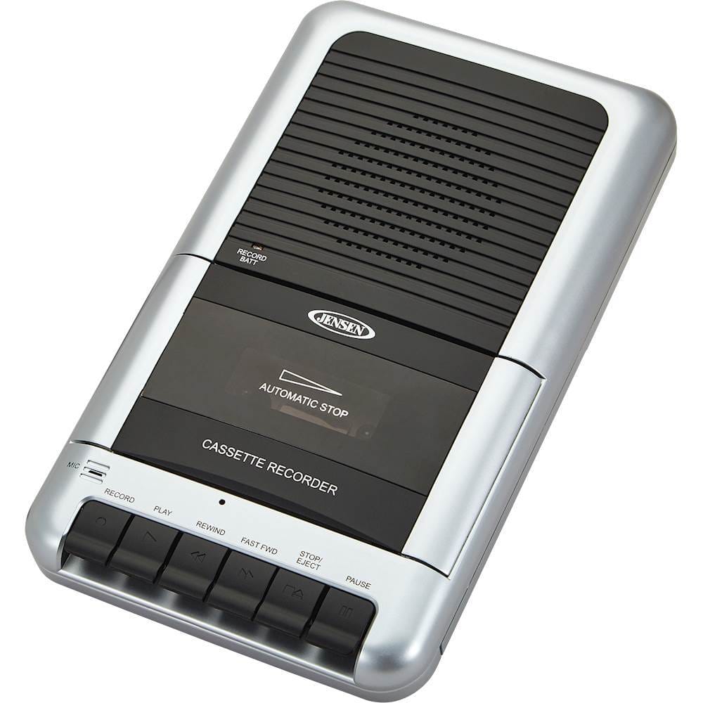 Front. Jensen - Cassette Player/Recorder - Silver.