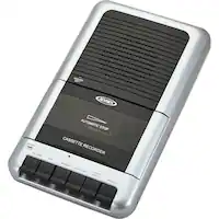 Jensen - Cassette Player/Recorder - Silver - Front_Zoom