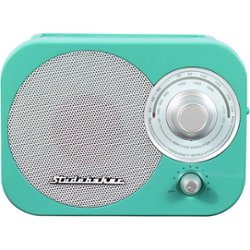 Studebaker - Portable AM/FM Radio - White/Blue - Front_Zoom