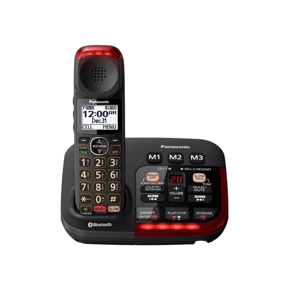 Alt View 11. Panasonic - KX-TGM430B Link2Cell DECT 6.0 Expandable Cordless Phone System with Digital Answering System - Black.