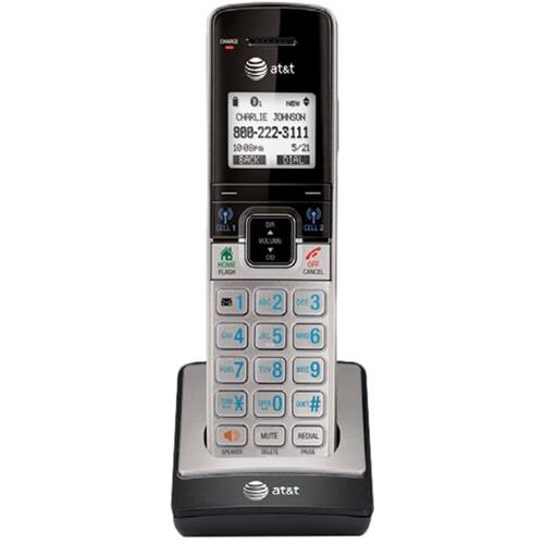 Alt View 11. AT&T - TL96423 DECT 6.0 Expandable Cordless Phone with Bluetooth® Connect to Cell® with 4 Handsets - Silver/Black.