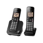 Angle. Panasonic - KX-TGC352B DECT 6.0 Expandable Cordless Phone System - Black.