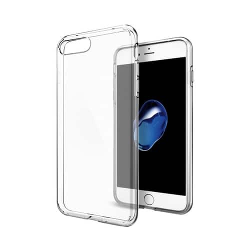 Spigen - Liquid Crystal Case for Apple® iPhone® 7 Plus - Crystal clear - Larger Front