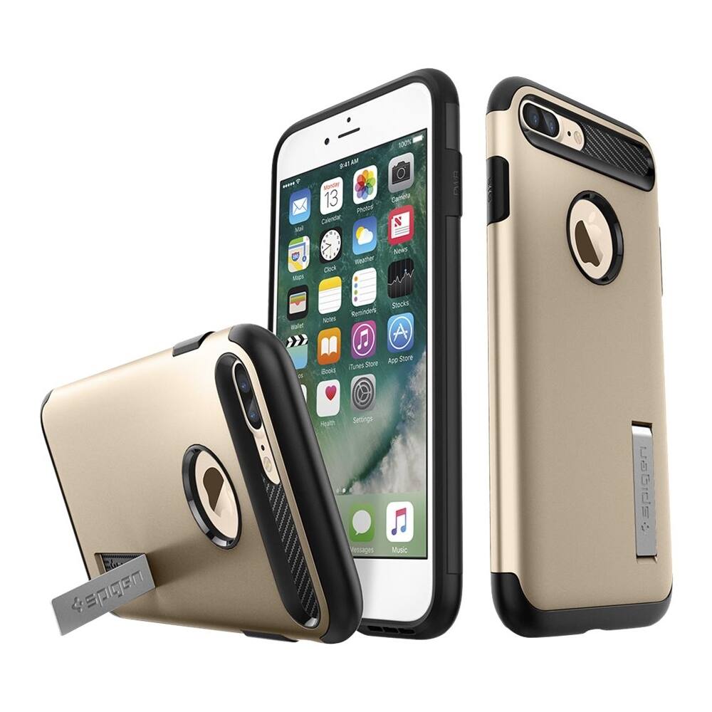 slim armor case for apple iphone 7 plus and iphone 8 plus - champagne gold