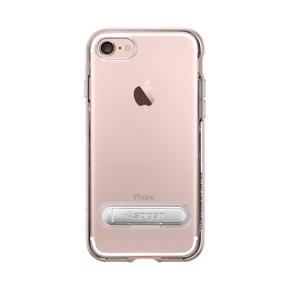 Front. Spigen - Crystal Hybrid Case for Apple® iPhone® 7 and iPhone® 8 - Rose gold.
