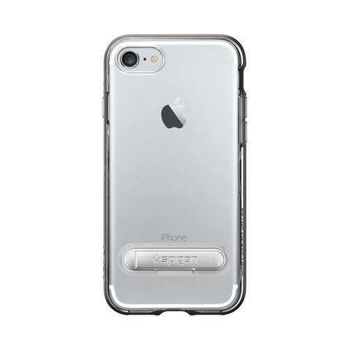 Spigen - Crystal Hybrid Case for Apple® iPhone® 7 - Gun metal - Larger Front