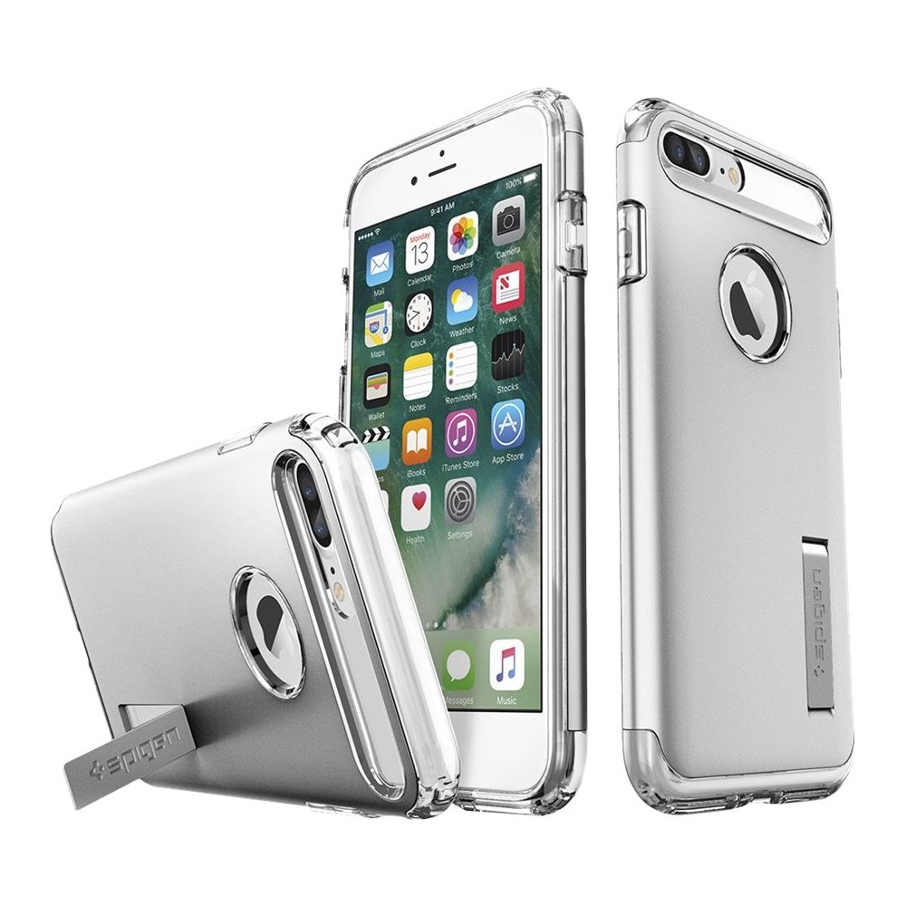 slim armor case for apple iphone 7 plus - satin silver