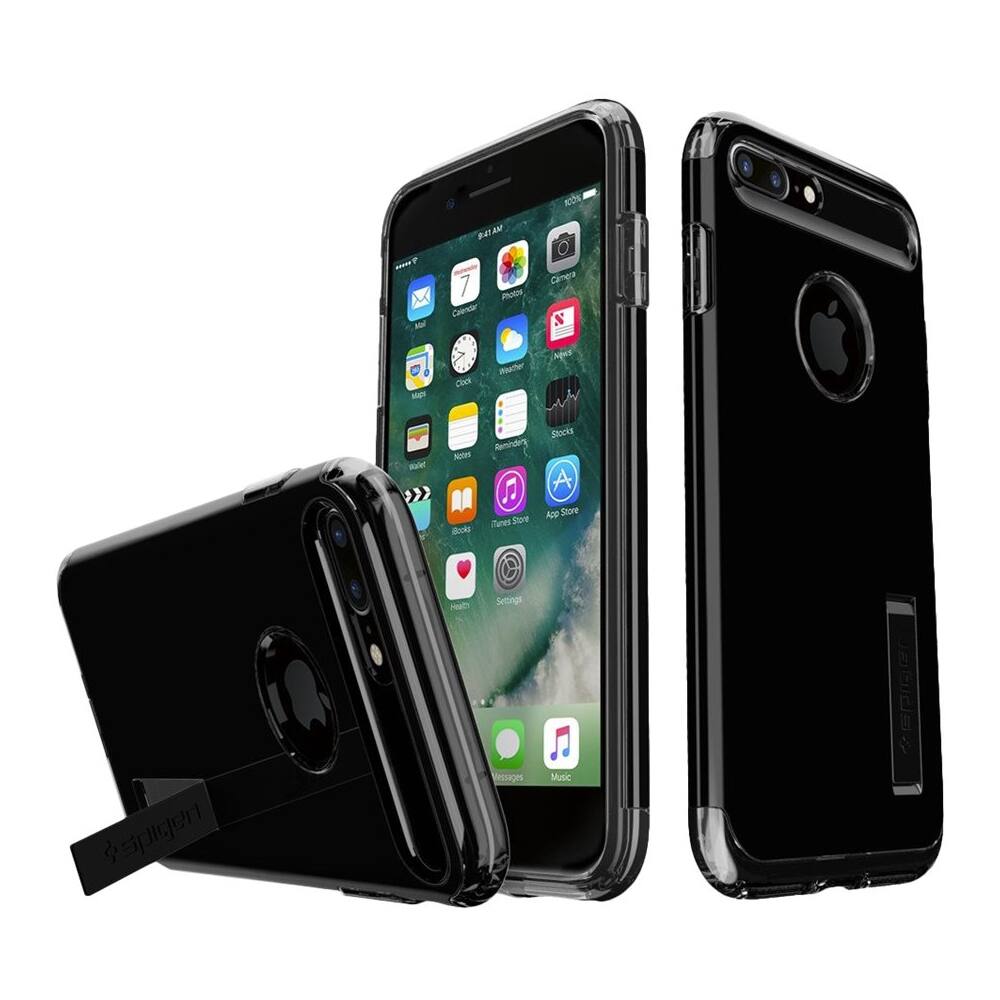 slim armor case for apple iphone 7 plus - jet black