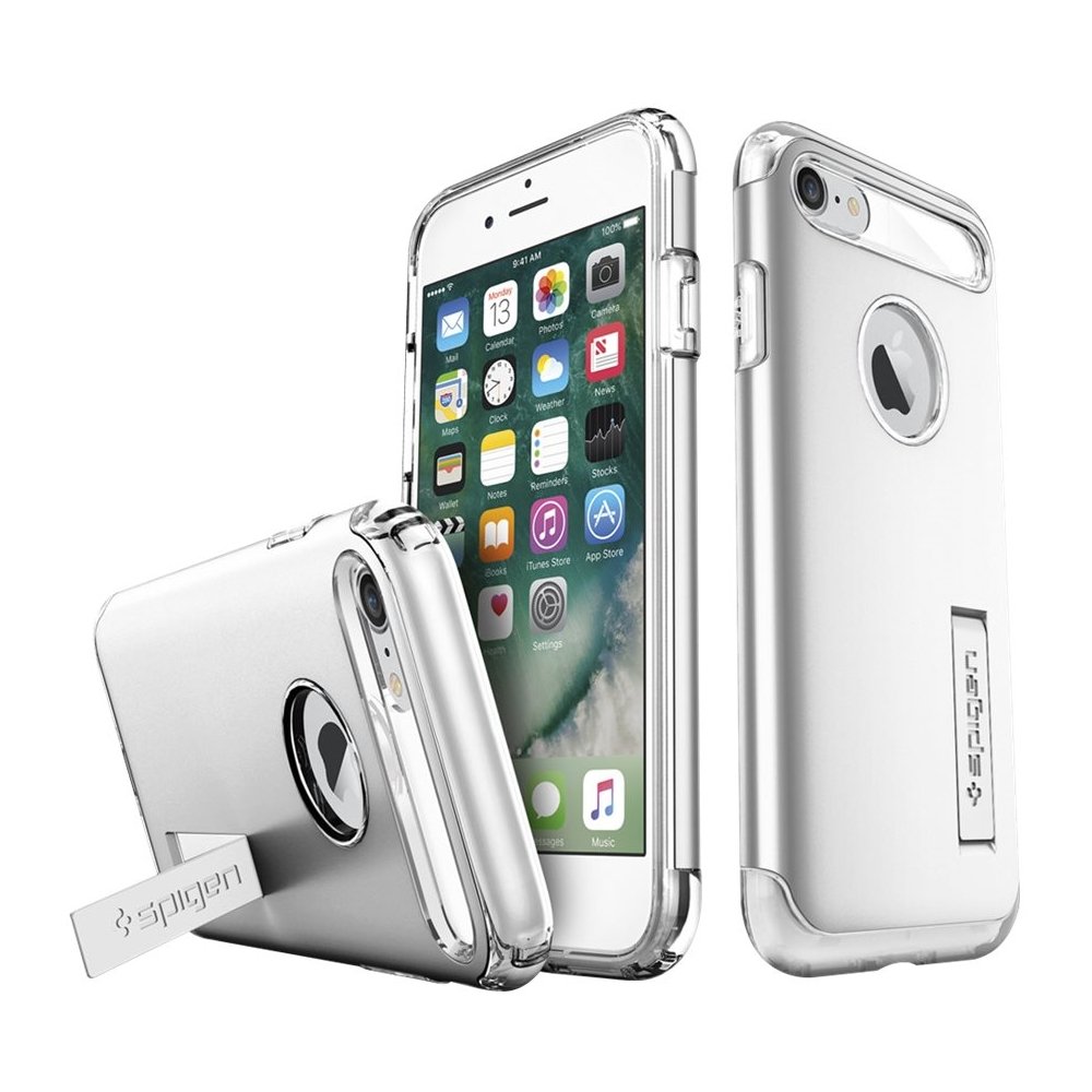 slim armor case for apple iphone 7 - satin silver