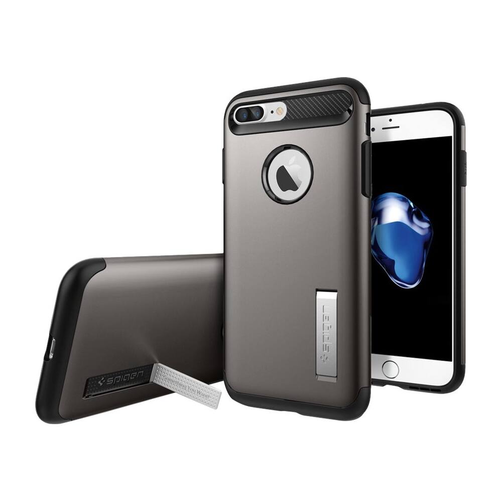 slim armor case for apple iphone 7 plus and iphone 8 plus - gunmetal slim armor case for apple iphone 7 plus and iphone 8 plus - gunmetal