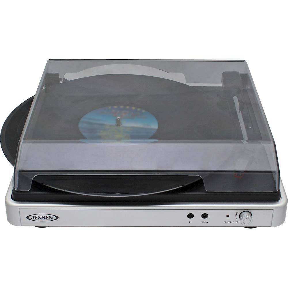 Best Buy Jensen Stereo Turntable Silver/Black JTA325