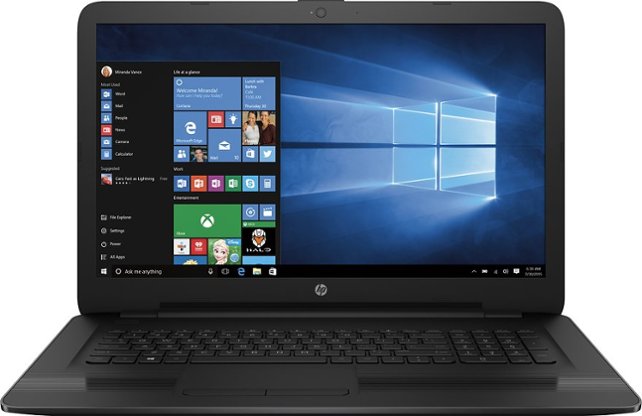 HP - 17.3" Laptop - Intel Core i5 - 6GB Memory - 1TB Hard Drive - Textured linear gradient grooves in black - Front Zoom