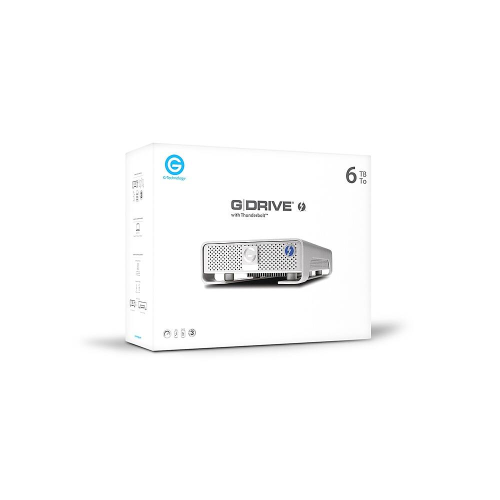 Alt View 11. G-Technology - G-DRIVE 6TB External USB 3.0 / Thunderbolt Hard Drive - Silver.
