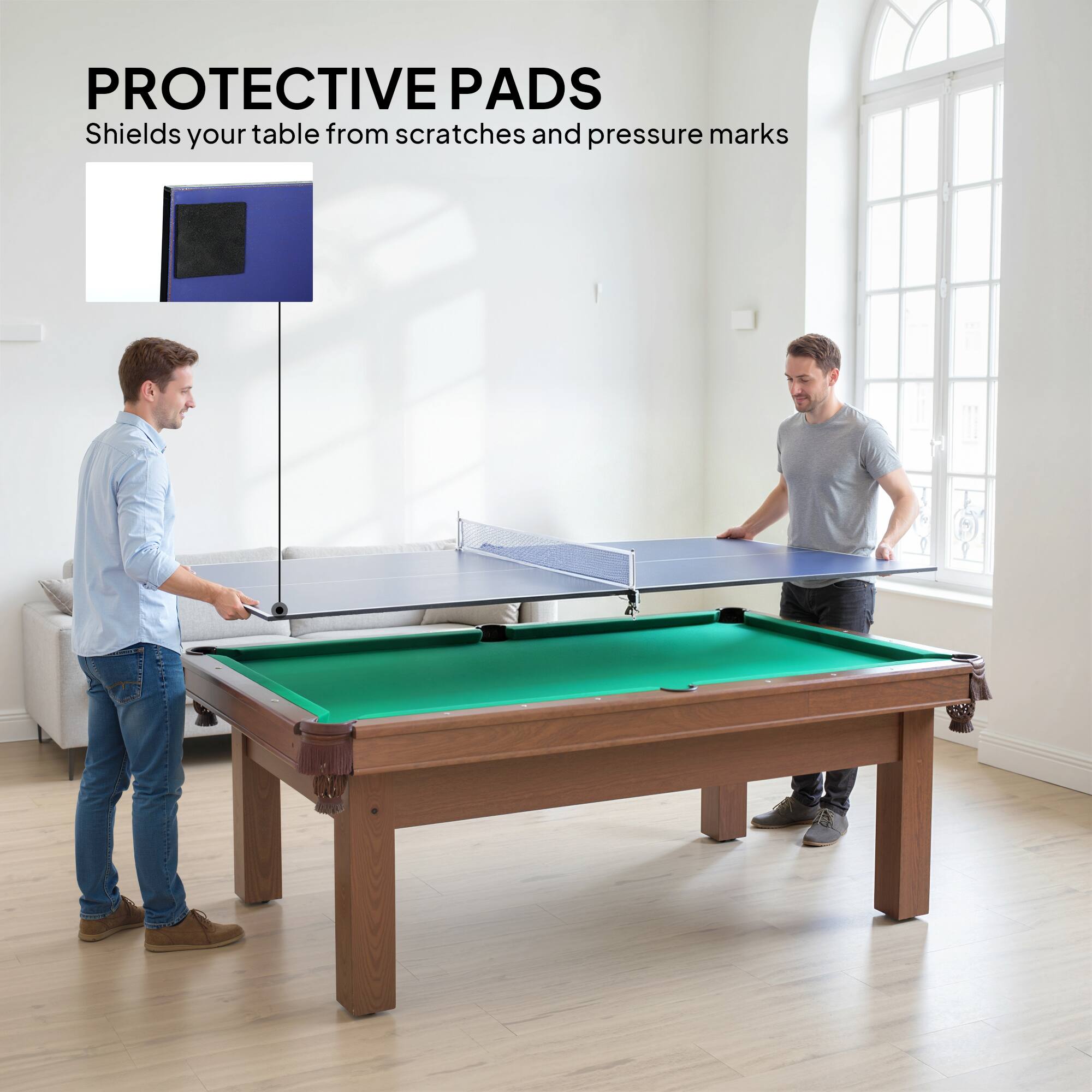 PROTECTIVE PADS  
Shields your table from scratches and pressure marks