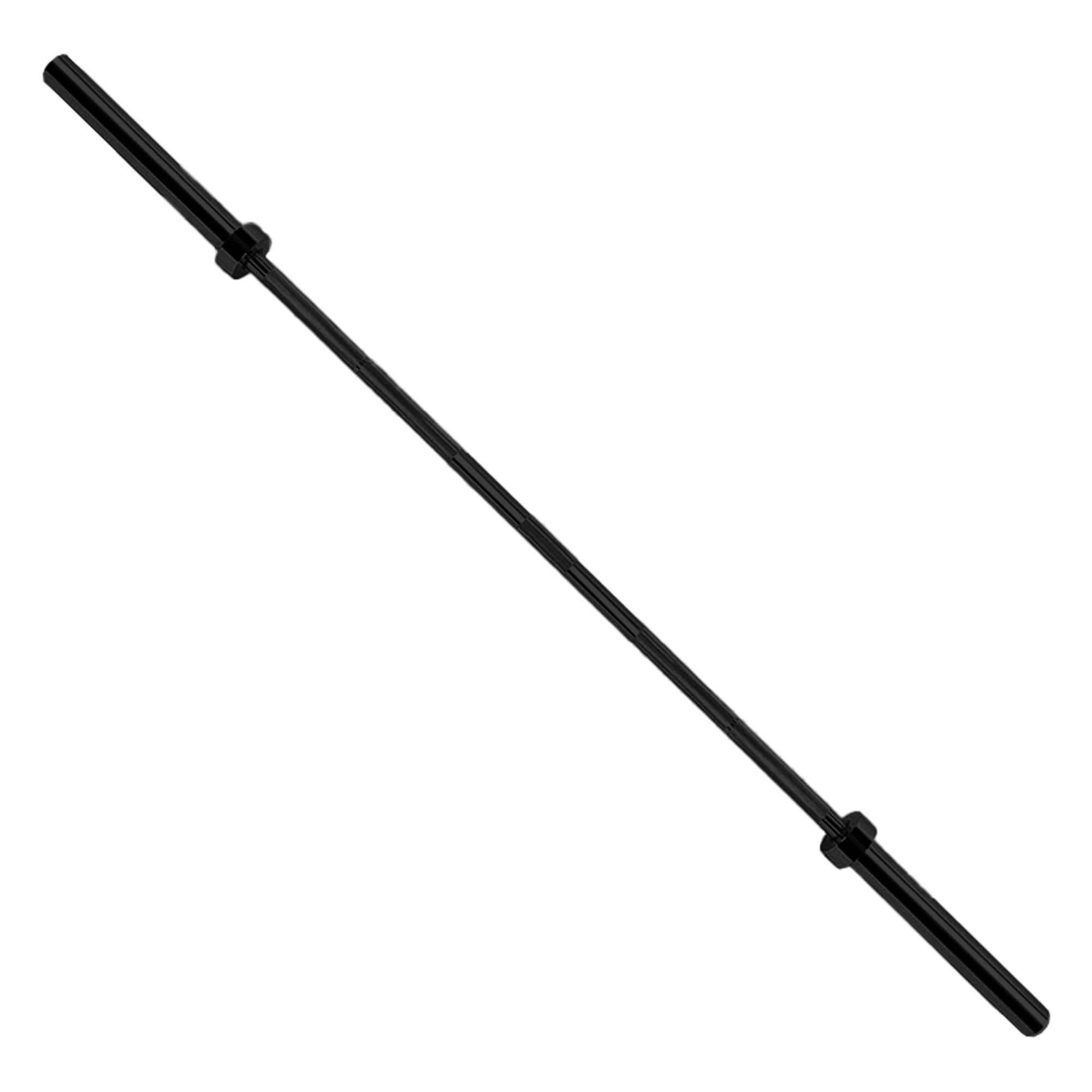 Front. Refined Abode Design - Olympic Barbell Bar For Power Lifting And Weightlifting Capacity Diameter p Olympic 2 inch end diameter - Black.
