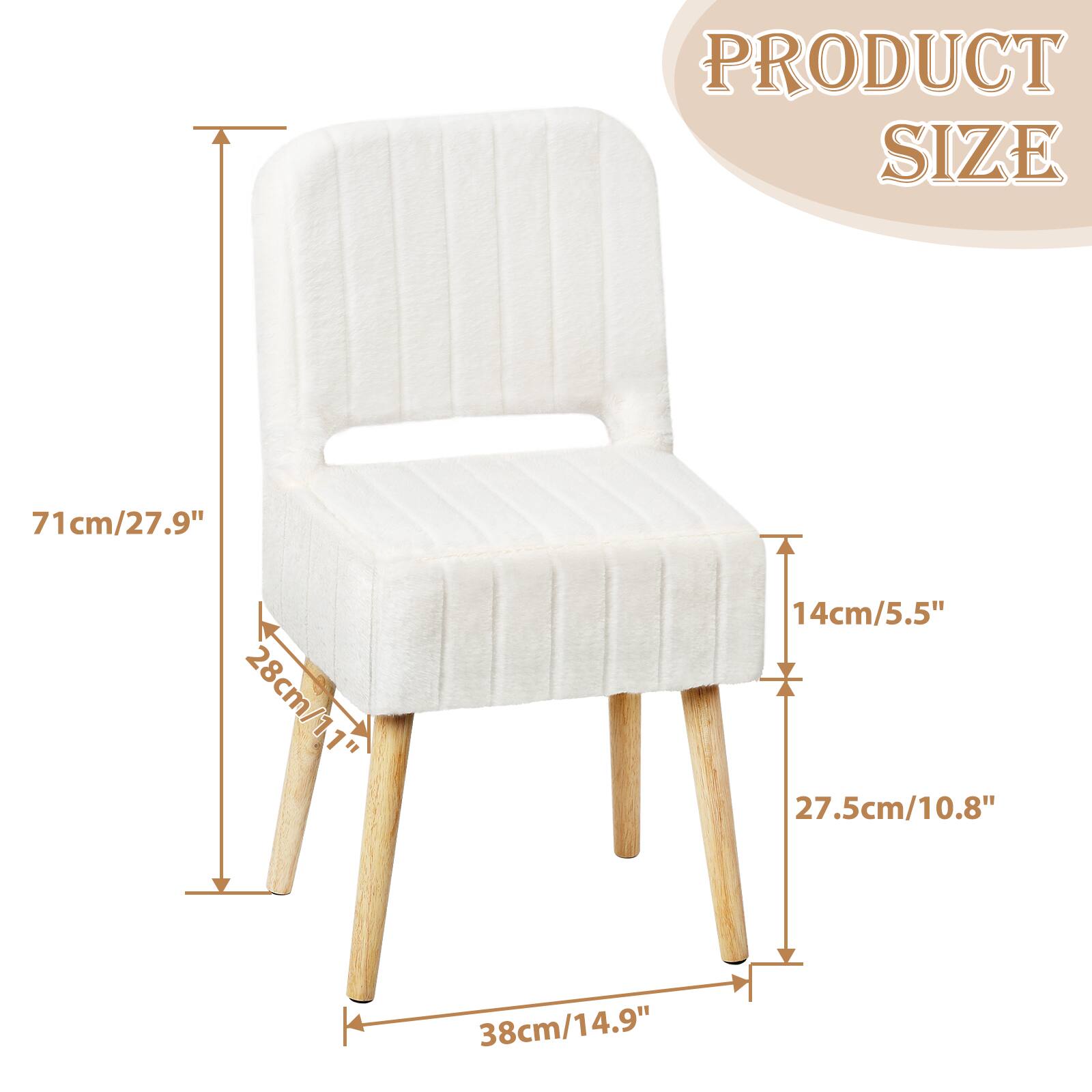 PRODUCT SIZE

71cm/27.9"  
28cm/11"  
14cm/5.5"  
27.5cm/10.8"  
38cm/14.9"