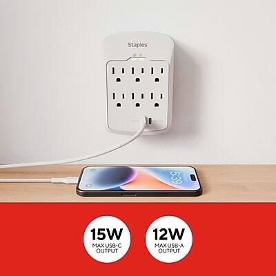 Staples 539  
15W MAX USB-C OUTPUT  
12W MAX USB-A OUTPUT