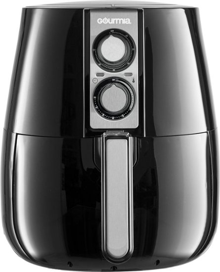 Gourmia - 10-Cup Hot Air Fryer/Multi Cooker - Black - Front Zoom
