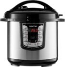 Gourmia - 8-Quart Pressure Cooker - Stainless steel - Angle