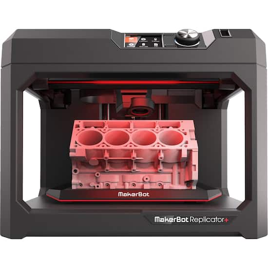 MakerBot Replicator + Wireless 3D Printer Black MP07825   Best Buy