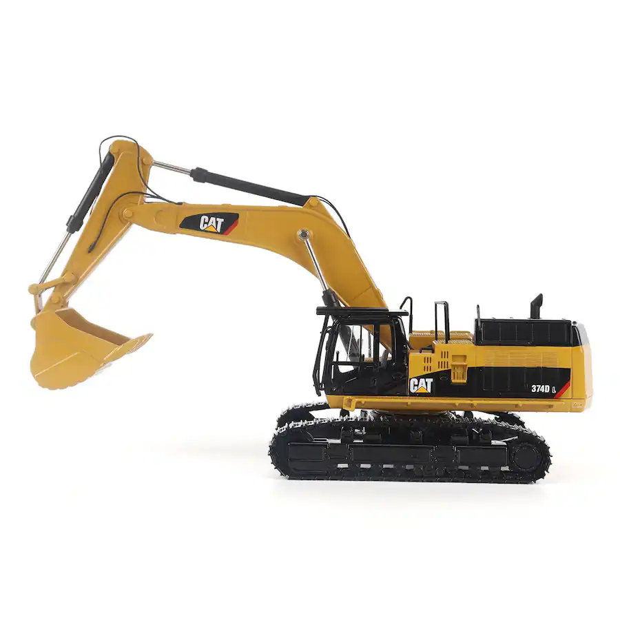 Boom Box Model CAT Caterpillar 374D L Hydraulic Excavator Yellow