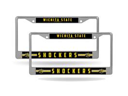 Rico Industries - Wichita State Shockers (Set of 2) Chrome Metal License Plate Frames - Multi