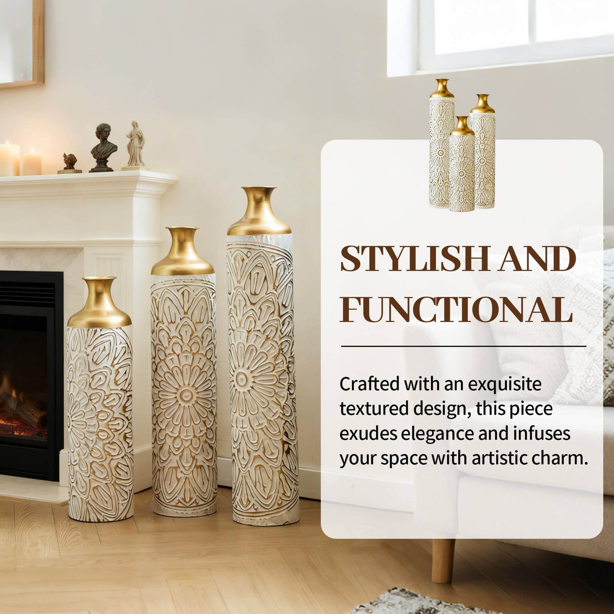 STYLISH AND FUNCTIONAL

Crafted with an exquisite textured design, this piece exudes elegance and infuses your space with artistic charm.