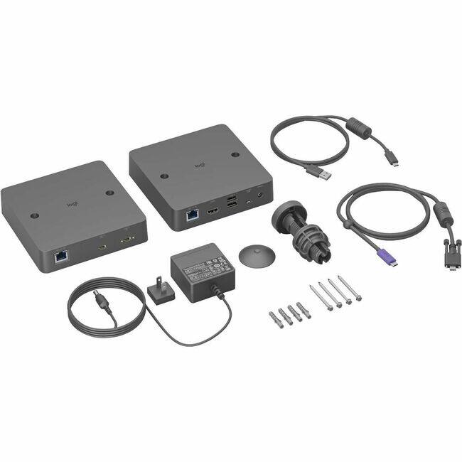 The image shows a wireless power transmitter and receiver kit. Here is the corrected and grouped text:

**Transmitter:**
- 2x Wireless Power Transmitter

**Receiver:**
- 1x Wireless Power Receiver

**Cables and Accessories:**
- 1x USB Cable
- 1x Power Adapter
- 1x Power Cable
- 1x USB to USB-C Adapter
- 1x USB to Micro-USB Adapter
- 1x USB to USB Adapter

**Mounting Accessories:**
- 1x Mounting Plate
- 4x Screws

**Other:**
- 1x User Manual

This kit includes everything needed to set up a wireless power system, including the transmitters, receivers, cables, adapters, and mounting hardware.