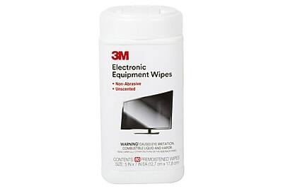 3M Electronic Equipment Wipes
Non-Abrasive
Unscented
WARNING: CAUSES EYE IRRITATION. COMBUSTIBLE LIQUID AND VAPOR.
CONTENTS: 30 PREMOISTENED WIPES
SIZE: 5" x 7" EA (12.7 cm x 17.8 cm)