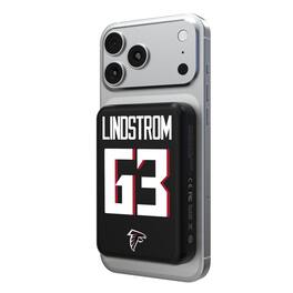Keyscaper - Chris Lindstrom Atlanta Falcons 5000mAh Wireless Magnetic Power Bank - Black