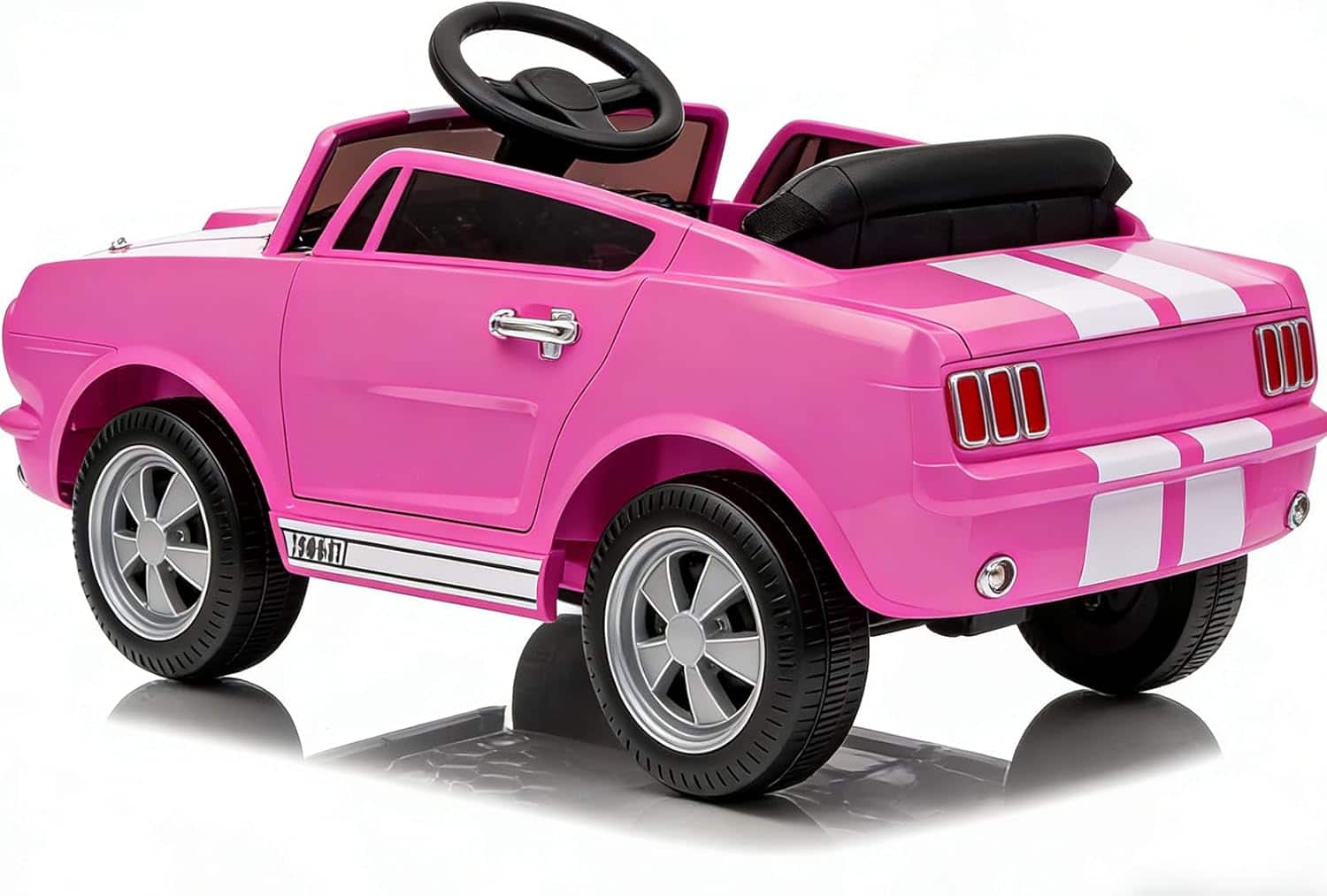 Homhougo - 12V Kids Ride On Car, Black Electric Toy Car, Remote Control, Ages 3–8