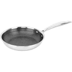 Front. Brentwood - Brentwood 9.5 inch Hybrid Non-Stick Stainless Steel Frying Pan - Silver.
