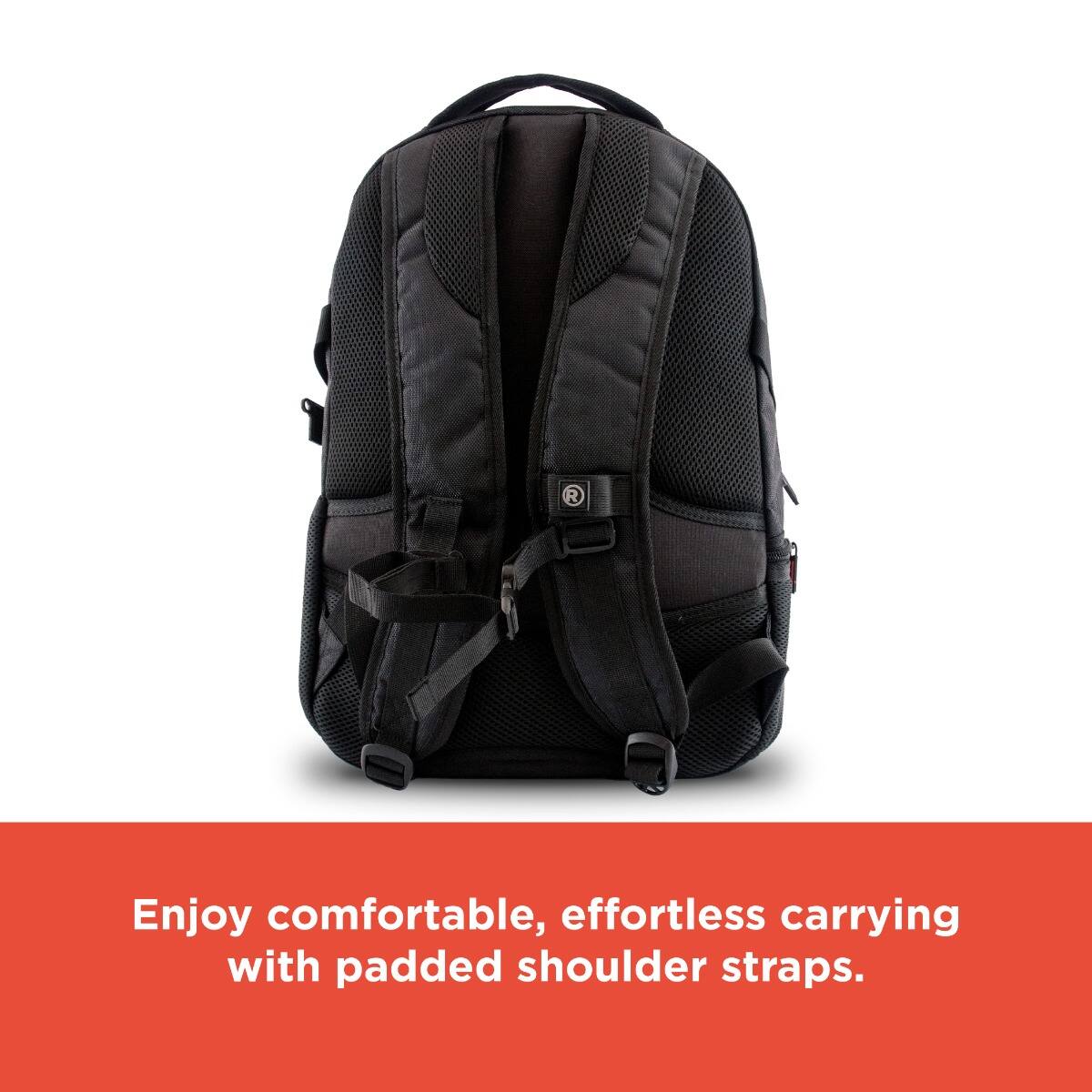 Enjoy comfortable, effortless carrying with padded shoulder straps.