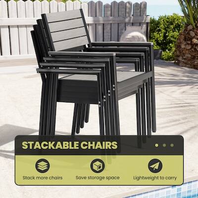 STACKABLE CHAIRS

- Stack more chairs
- Save storage space
- Lightweight to carry
