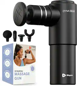 LifePro - Percussion Massage Gun Deep Tissue Handheld Massager for Athletes Portable Recovery Tool - Dynamini Compact Mini - Black